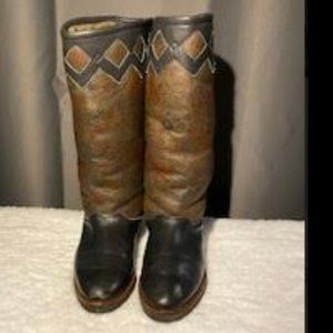 LA MONDIALE Leather Sherpa Fleece Lined Boots Sz 8